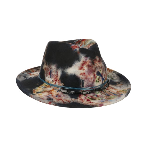 Tie Dye Fedora Felt Hat by Seeberger