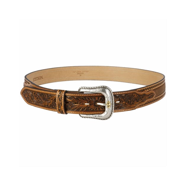 Tooled Leather Belt by Stetson