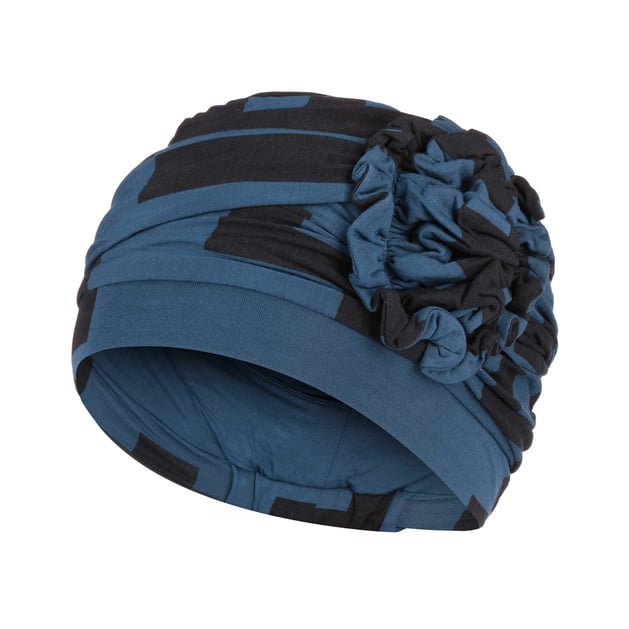 Twotone Lotus-Flower Turban by Christine Headwear