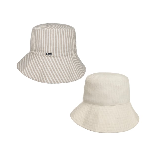 Twotone Stripes Cloth Hat by Lipodo