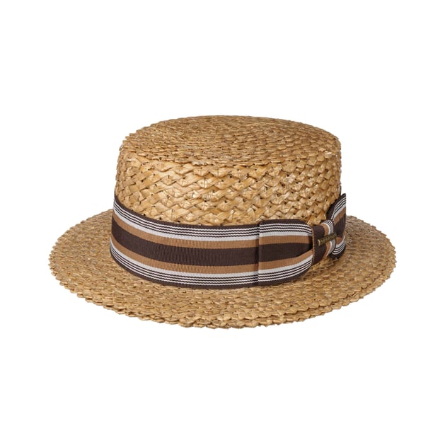 Vintage Wheat Boater Straw Hat by Stetson
