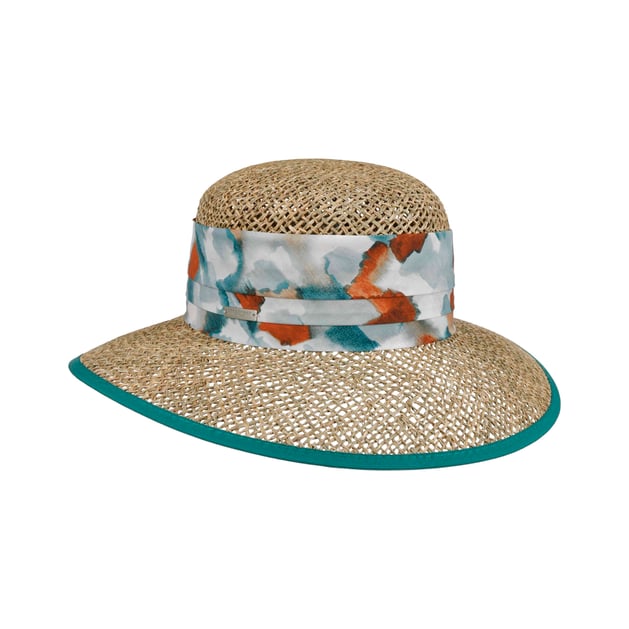 Watercolour Seagrass Hat by Seeberger