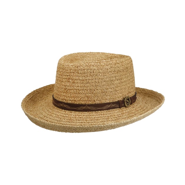 Western Fedora Straw Hat by Stetson
