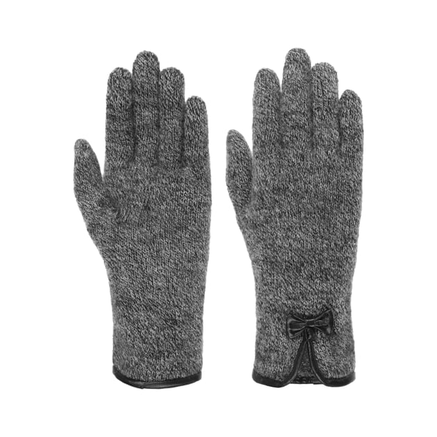 Woolmark Gloves with Leather Trim