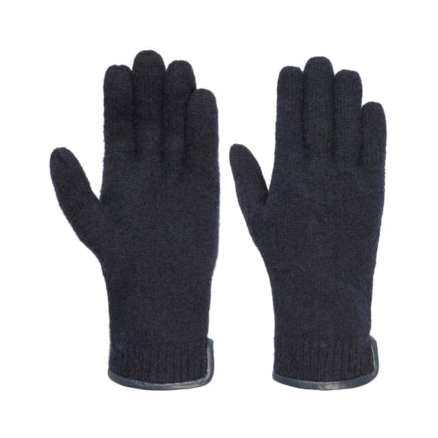 Woolmark Milled Wool Gloves with Leather
